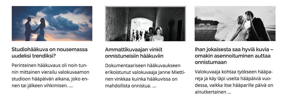 Häät.fi Hääinspiraatio Hääkuvaus