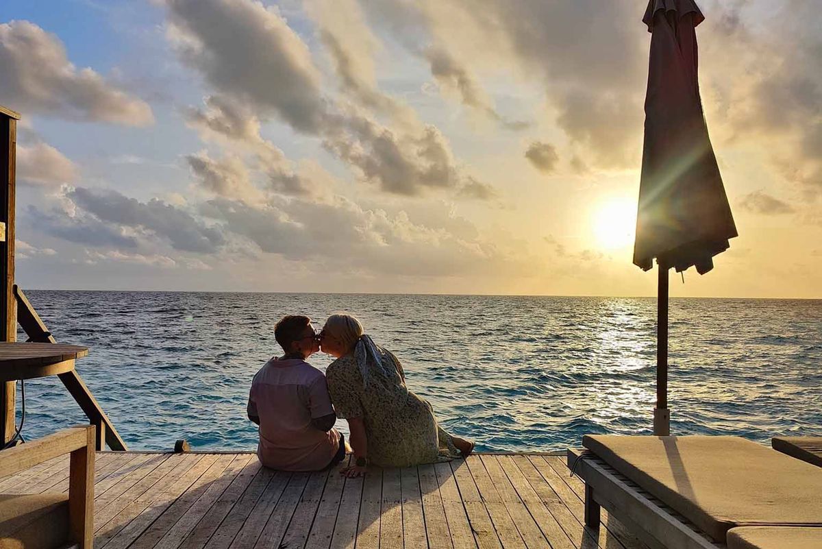 Iia ja Jante häämatkalla Malediiveilla